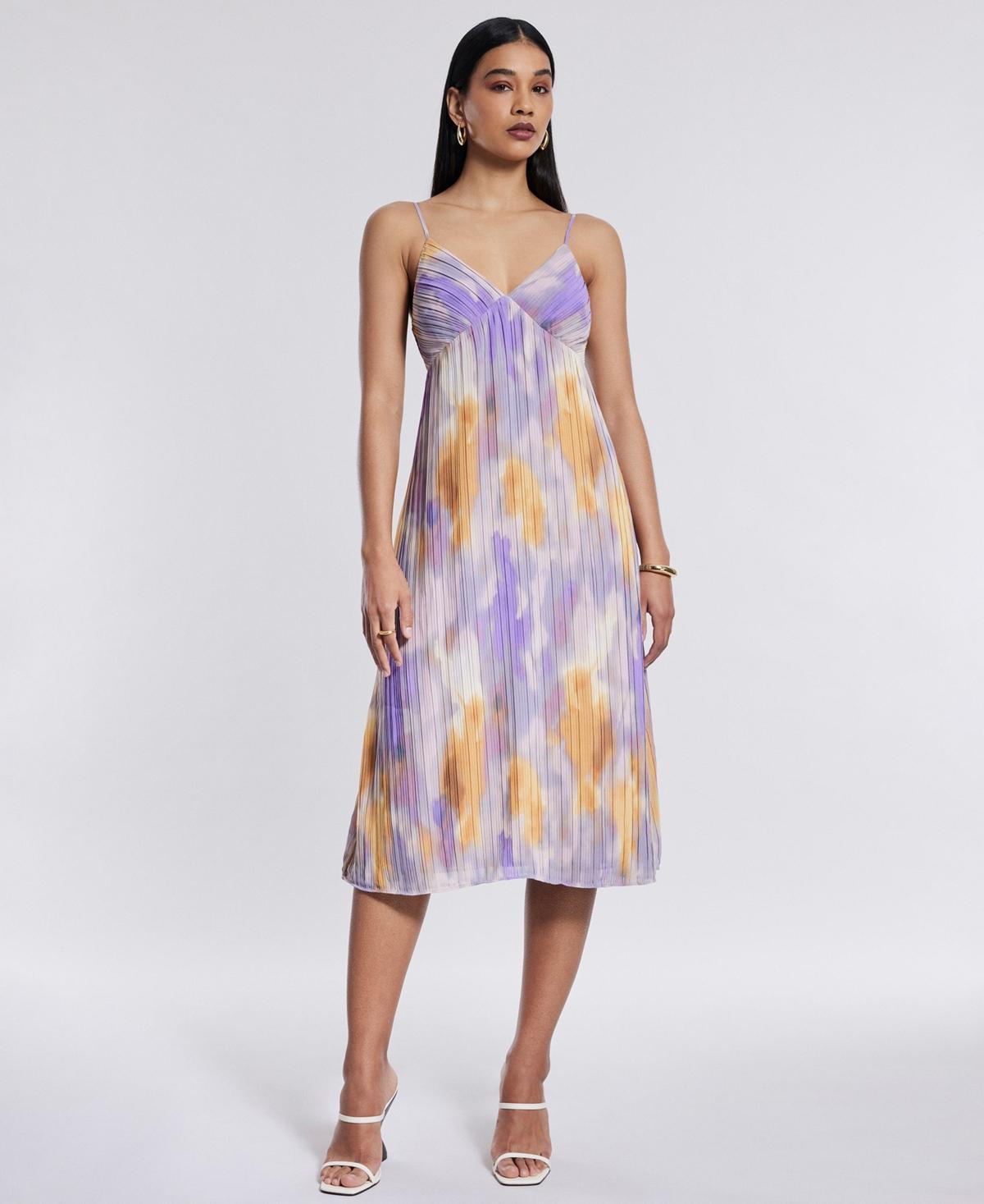 Bcbg New York Womens Sleeveless Pleated Midi Dress Product Image