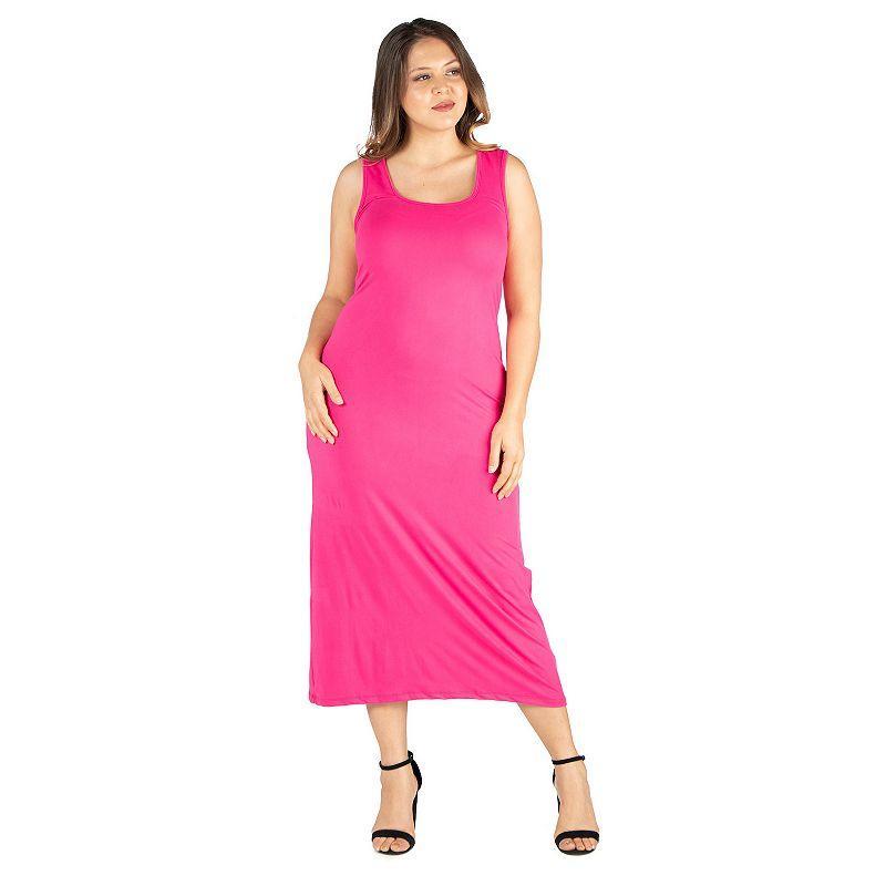 Plus Size 24seven Comfort Apparel Racerback Maxi Dress, Womens Product Image