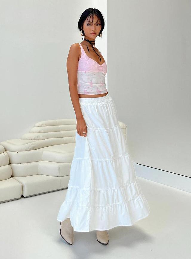 Garden Party Maxi Skirt White Product Image