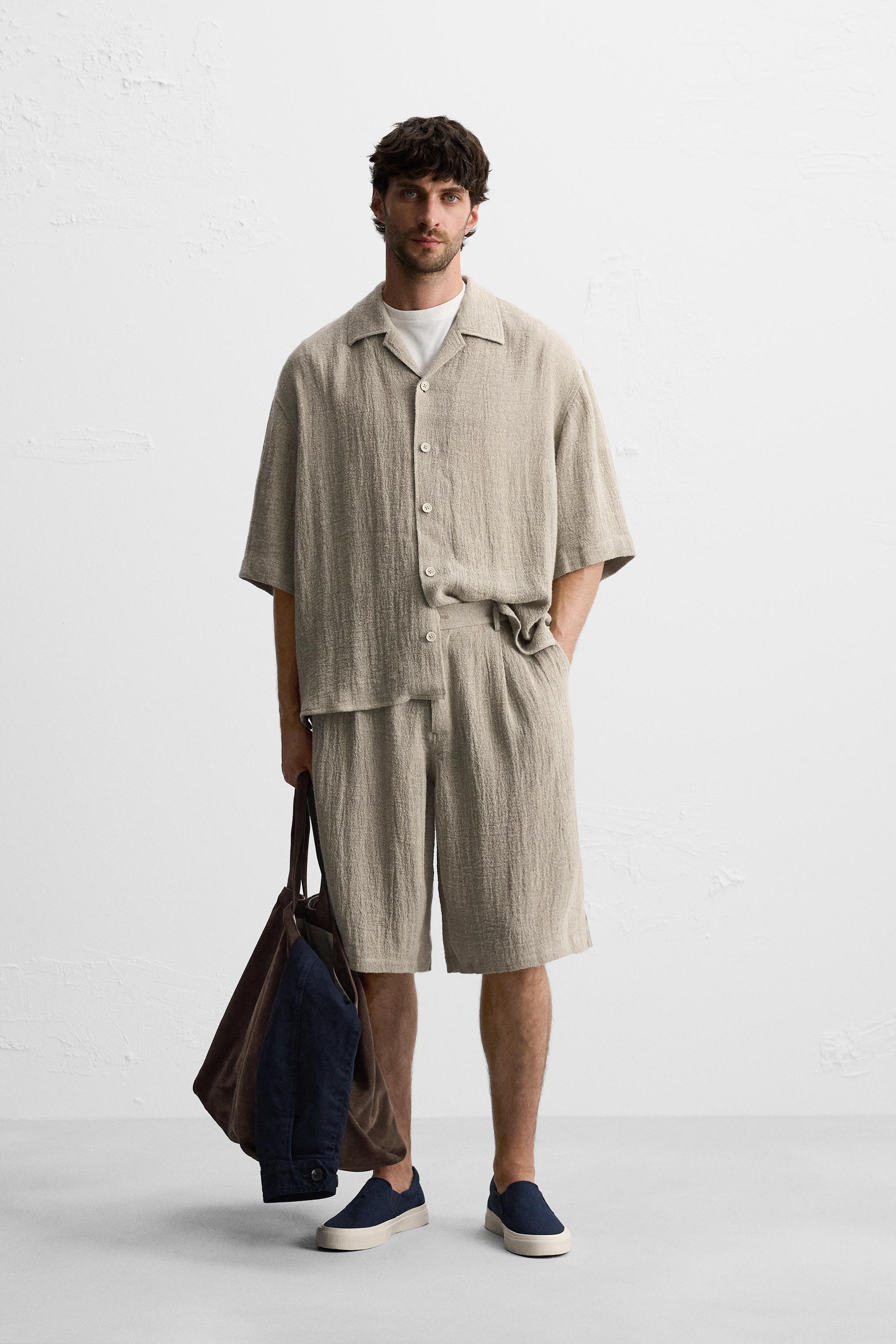 100% LINEN OVERSIZED FIT SHIRT Product Image