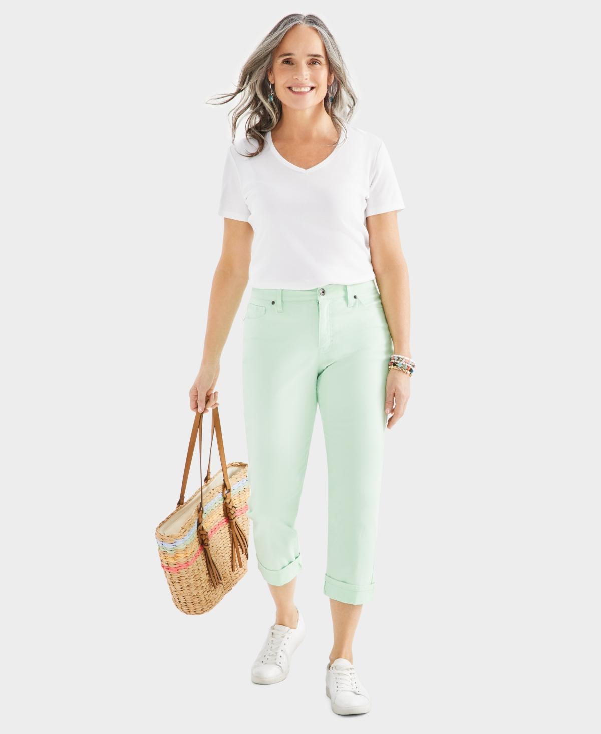 Women's Mid-Rise Curvy Capri Jeans, Created for Macy's Product Image