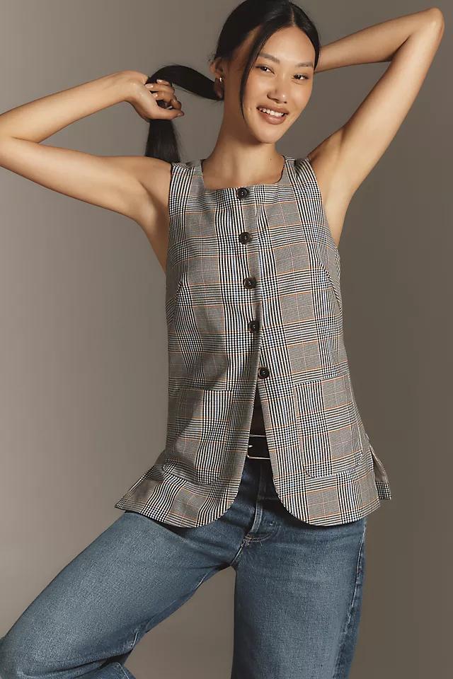 By Anthropologie Plaid Mod Vest Product Image