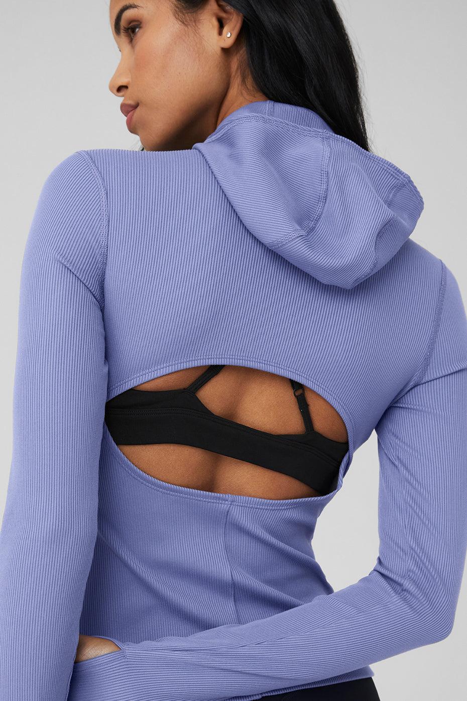 Alosoft Ribbed Frontrunner Long Sleeve - Infinity Blue Female Product Image