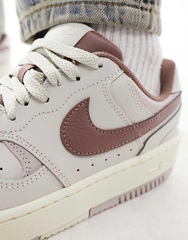 Nike Gamma Force sneakers in light bone and mauve Product Image