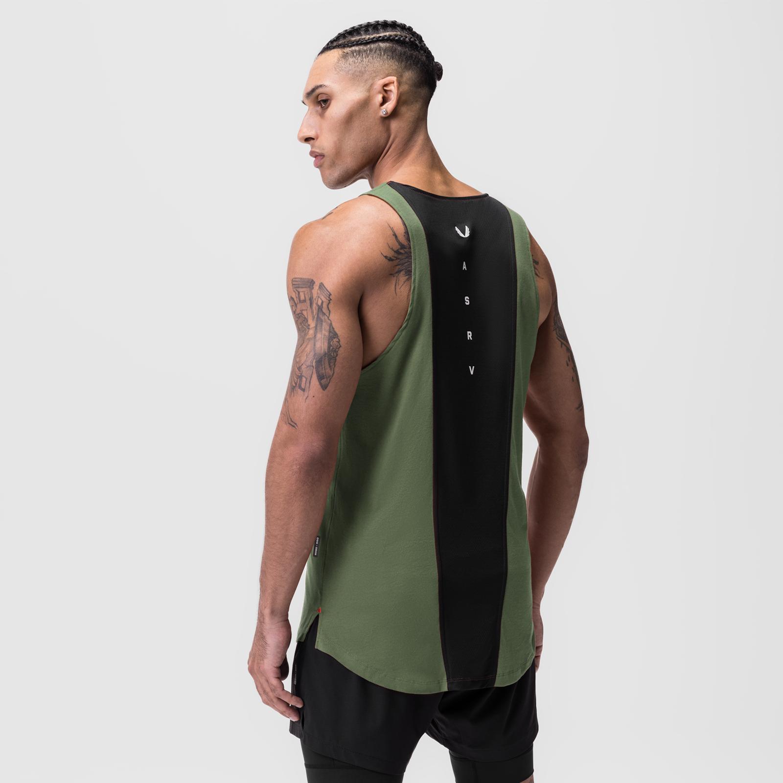 0808. Supima® Vented Tank - Olive Product Image