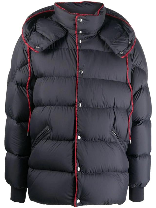 MONCLER Blue Amarante Hooded Quilted Jacket Product Image