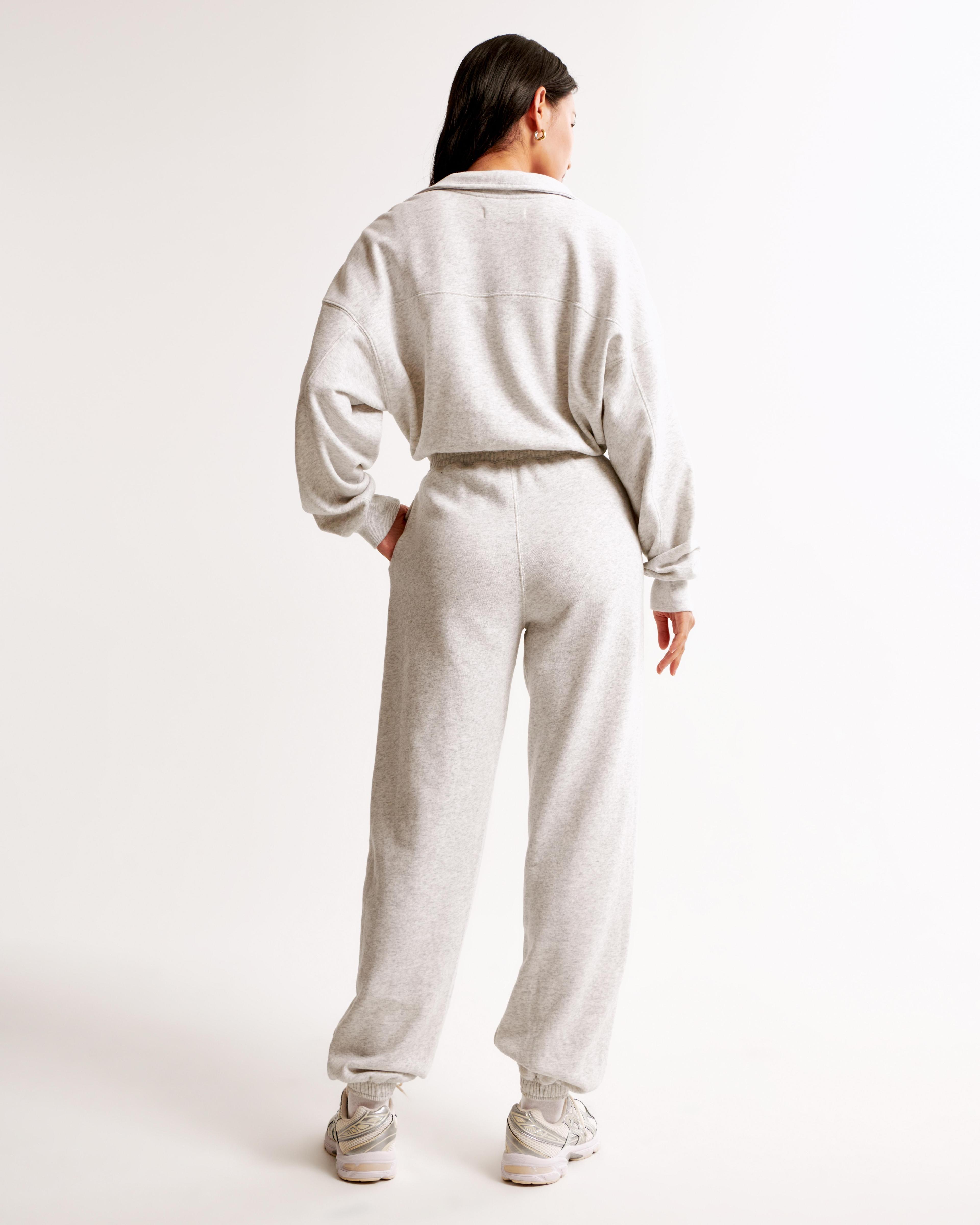 Long-Sleeve Half-Zip Fleece Jumpsuit Product Image