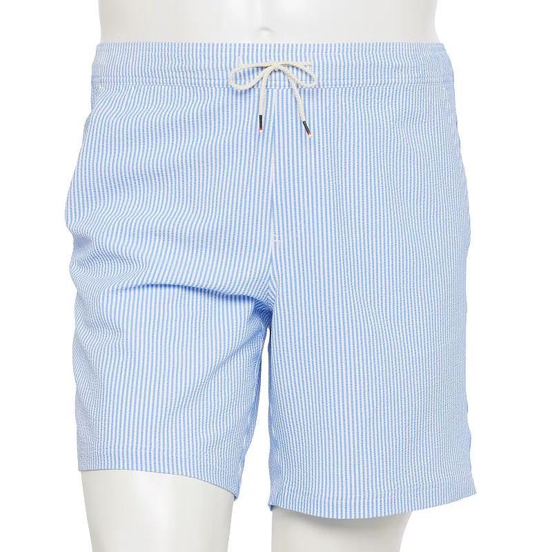 Big & Tall Dockers 9-in. Laguna Seersucker Swim Trunks, Mens Product Image