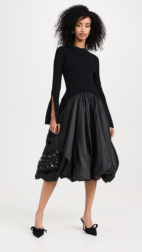 SIMKHAI Kenlie Mock Neck Midi Dress | Shopbop Product Image