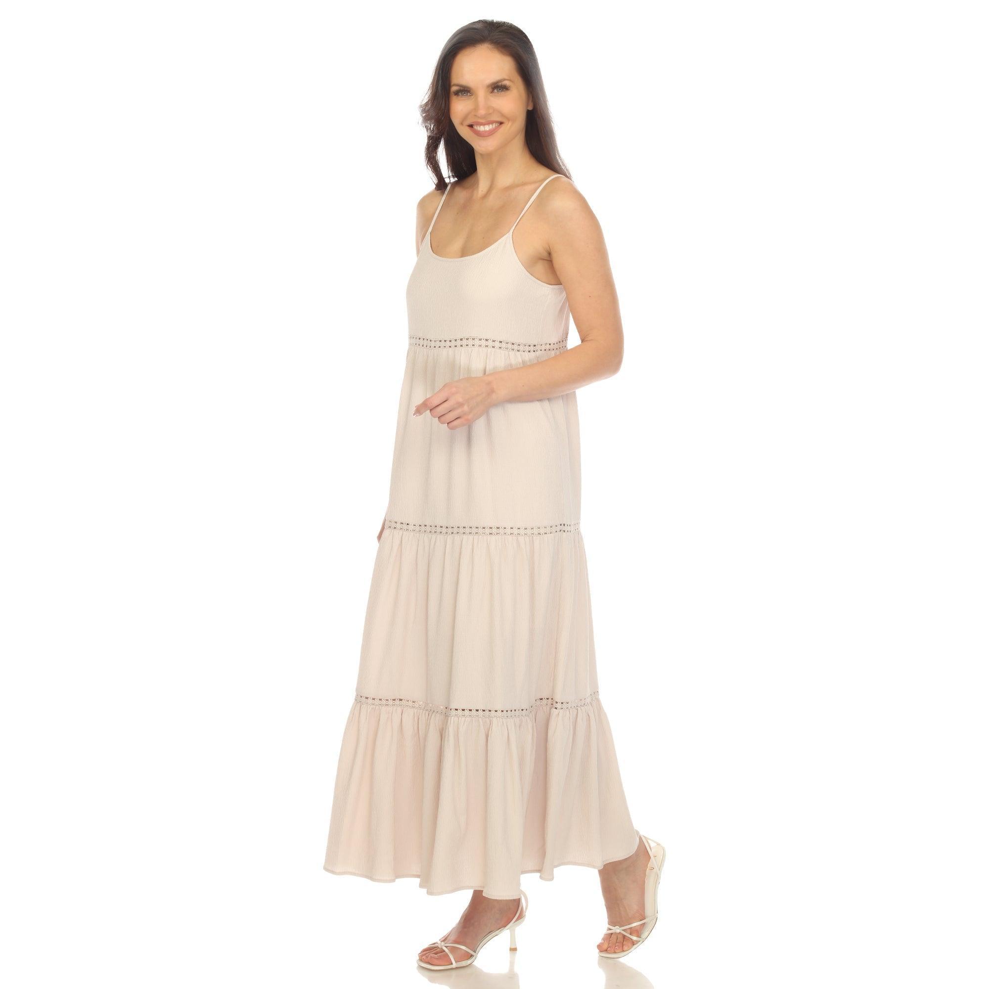 Women's Scoop Neck Tiered Maxi Dress Female Product Image