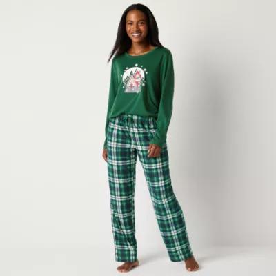 North Pole Trading Co. Womens Crew Neck Long Sleeve Matching Family Pant Pajama Set Product Image