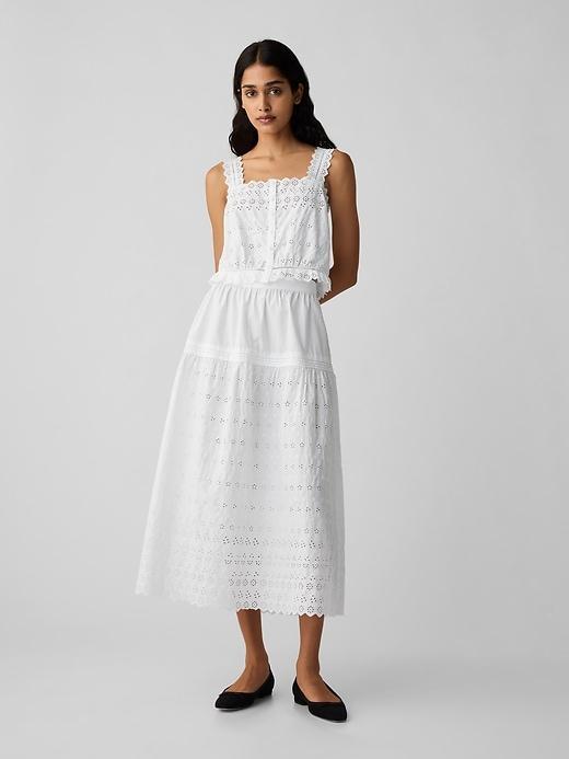 Gap &#215 DÔEN Eyelet Midi Skirt Product Image