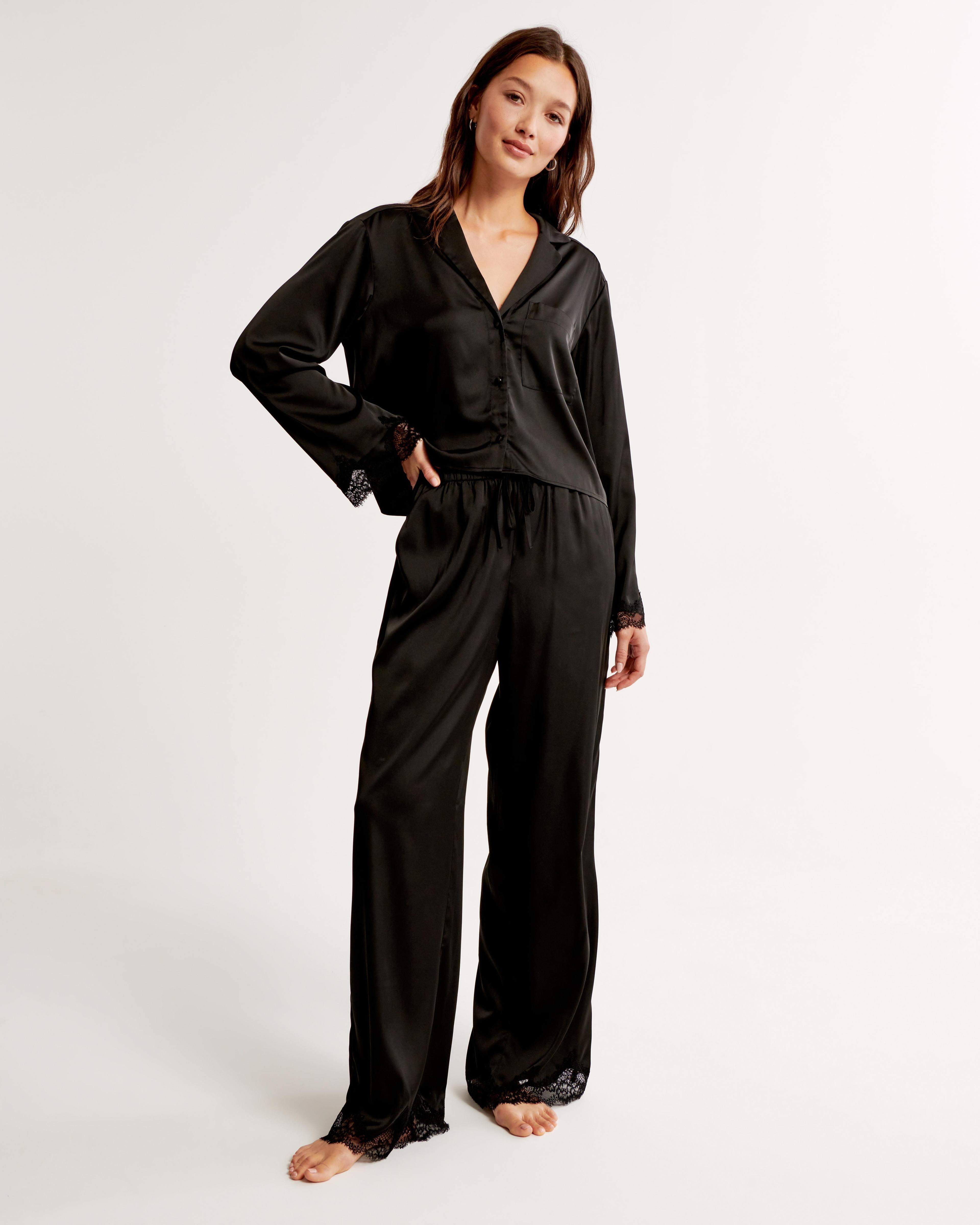 Lace and Satin Sleep Pant Product Image