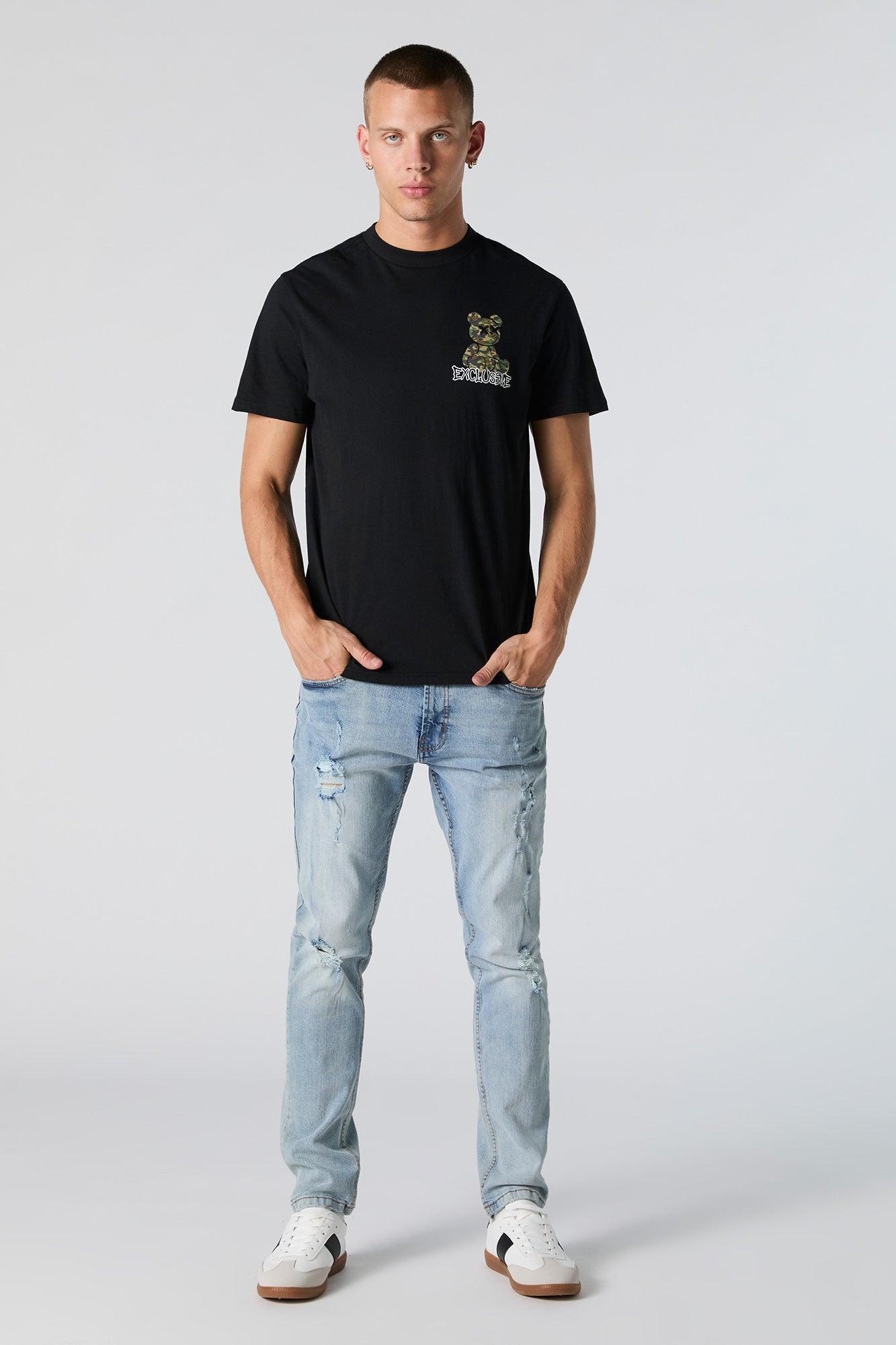 Vintage Wash Distressed Slim Jean Male Product Image