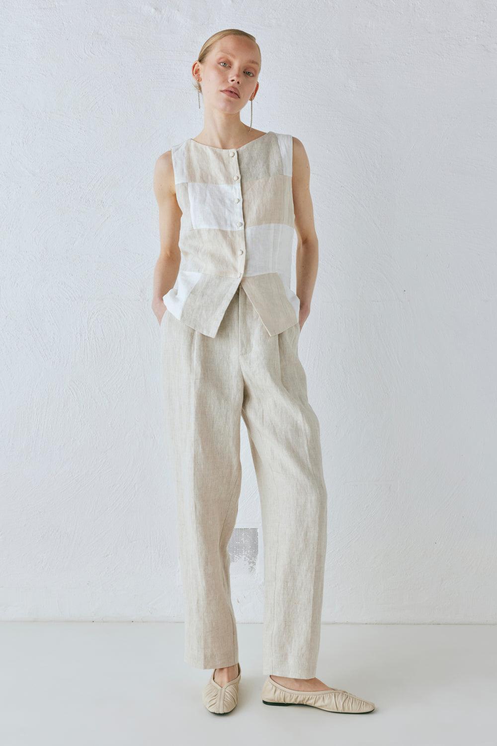 Rare Linen Vest Natural Product Image