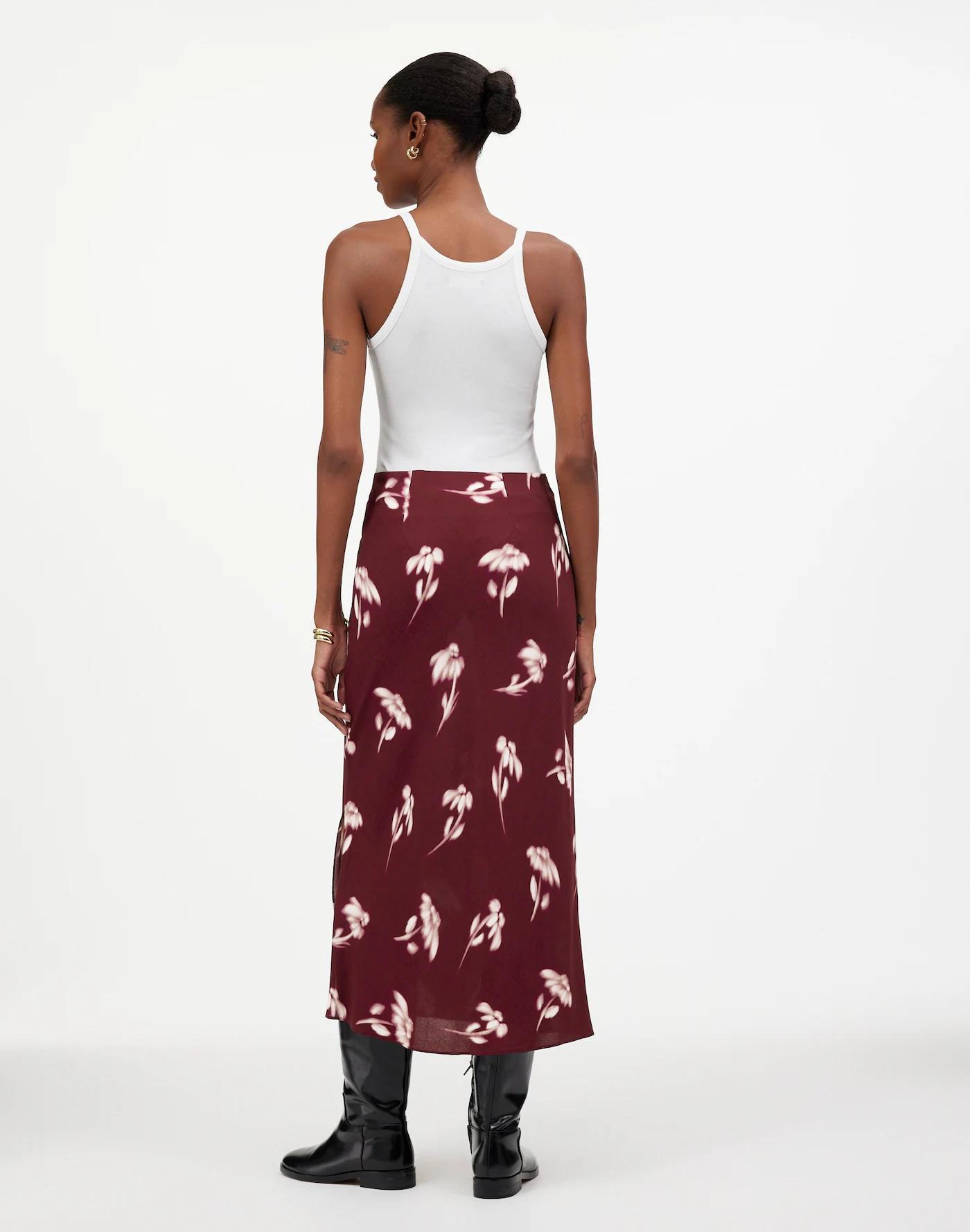 Maxi Slip Skirt in Floral Product Image