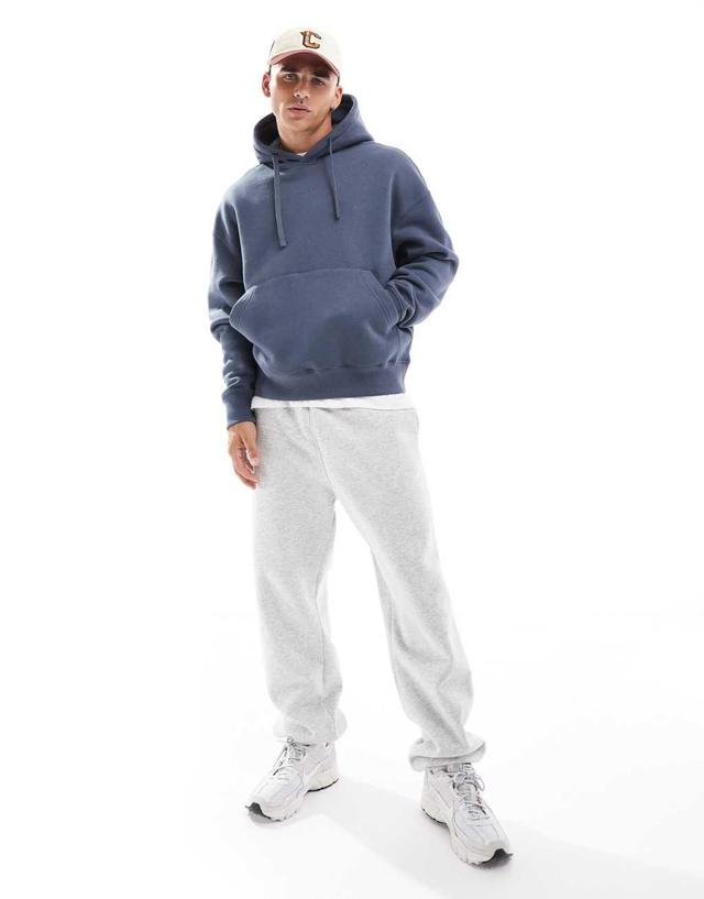 Pull&Bear basic hoodie in blue Product Image