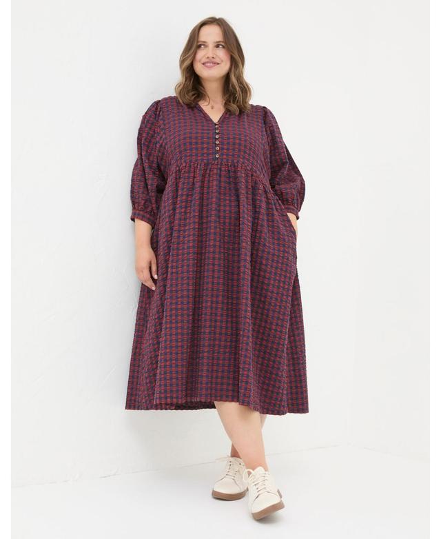 FatFace Womens Ceil Gingham Midi Dress Product Image