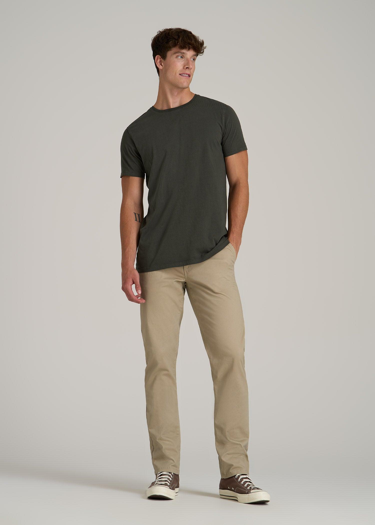 MODERN-FIT Garment Dyed Cotton Men's Tall T-Shirt in Pine Grove Product Image