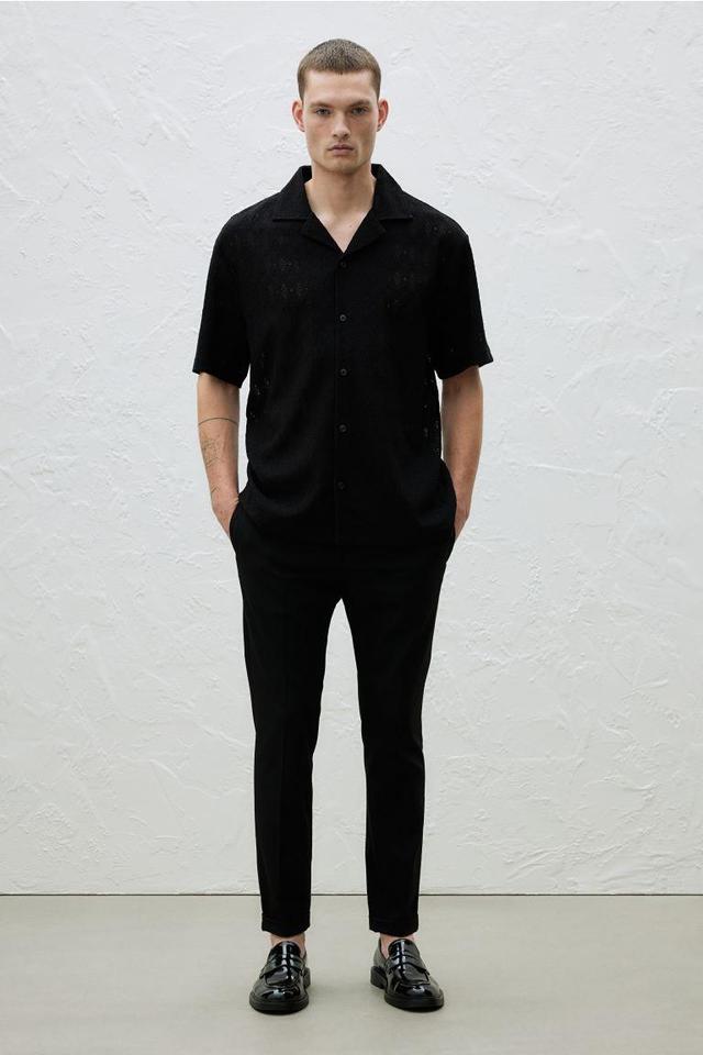 Slim Fit Cropped Suit Pants Product Image