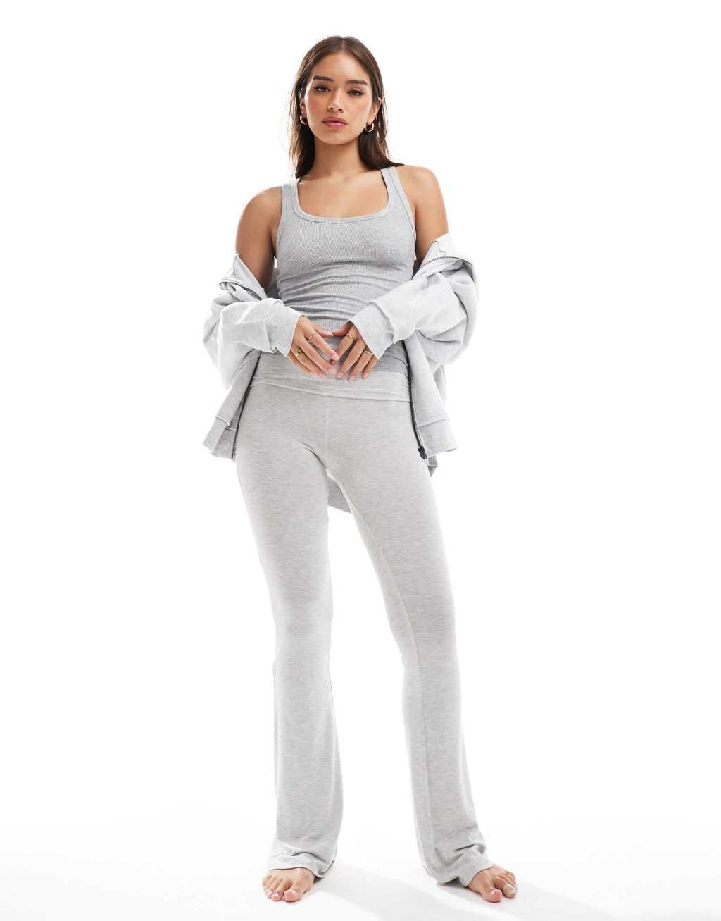 Cotton On sleep recovery gray rib racer tank pajama top Product Image