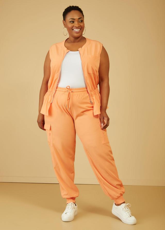 Plus Size Drawstring Cargo Joggers, - Ashley Stewart Product Image