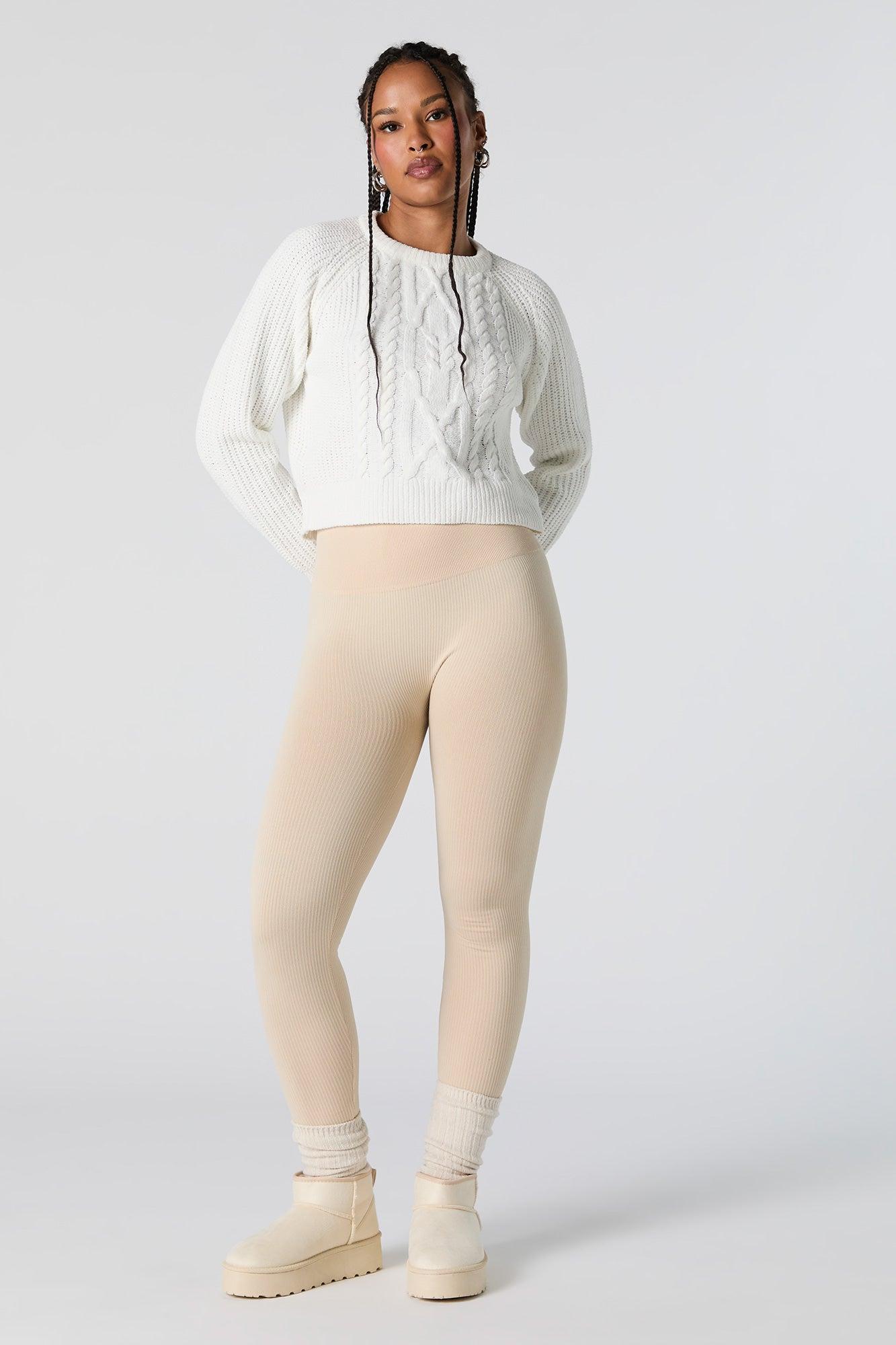 High Rise Seamless Ribbed Legging Female Product Image