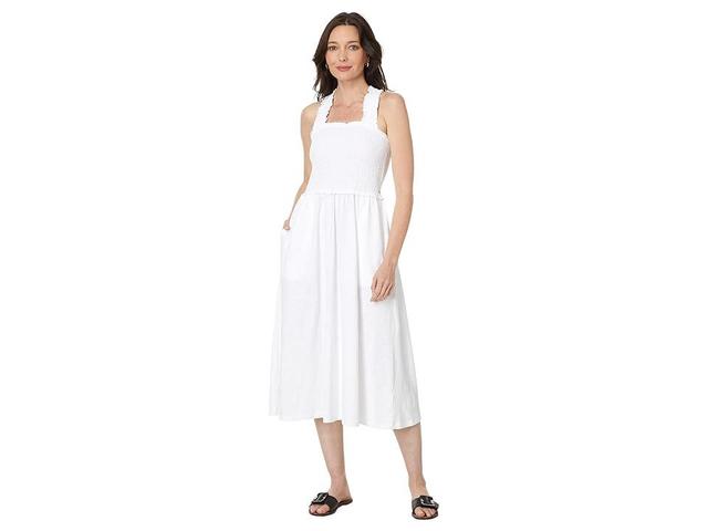 Women's Square-Neck Cotton A-Line Dress Product Image