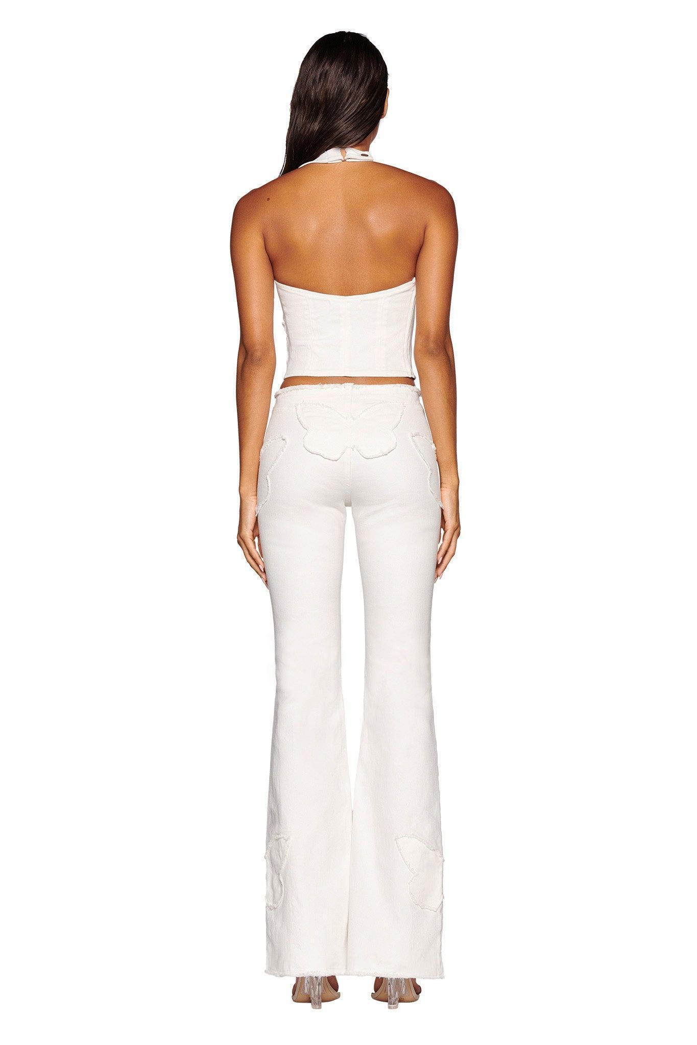 SAFFIYAH PANT - WHITE : DENIM Product Image