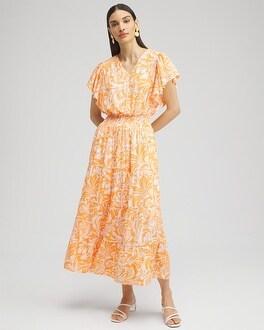 Flutter Sleeve Tiered Maxi Dress Product Image