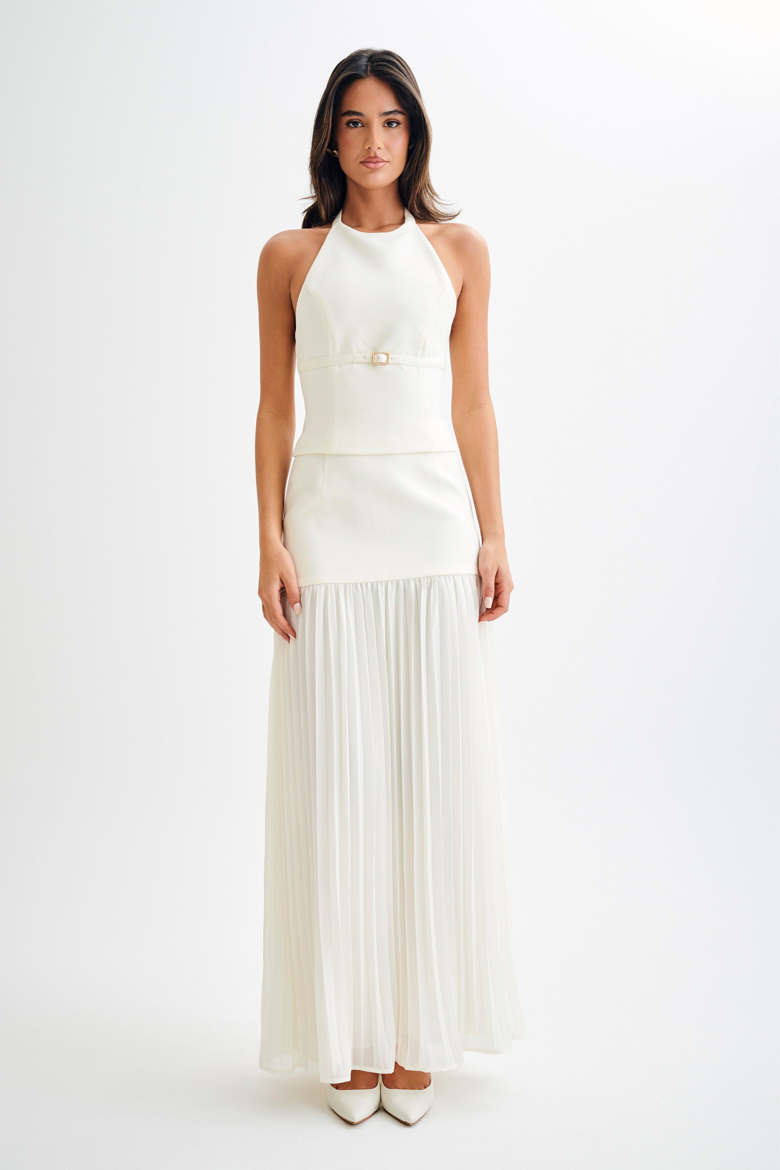 Jillian Pleated Maxi Skirt - Ivory product image