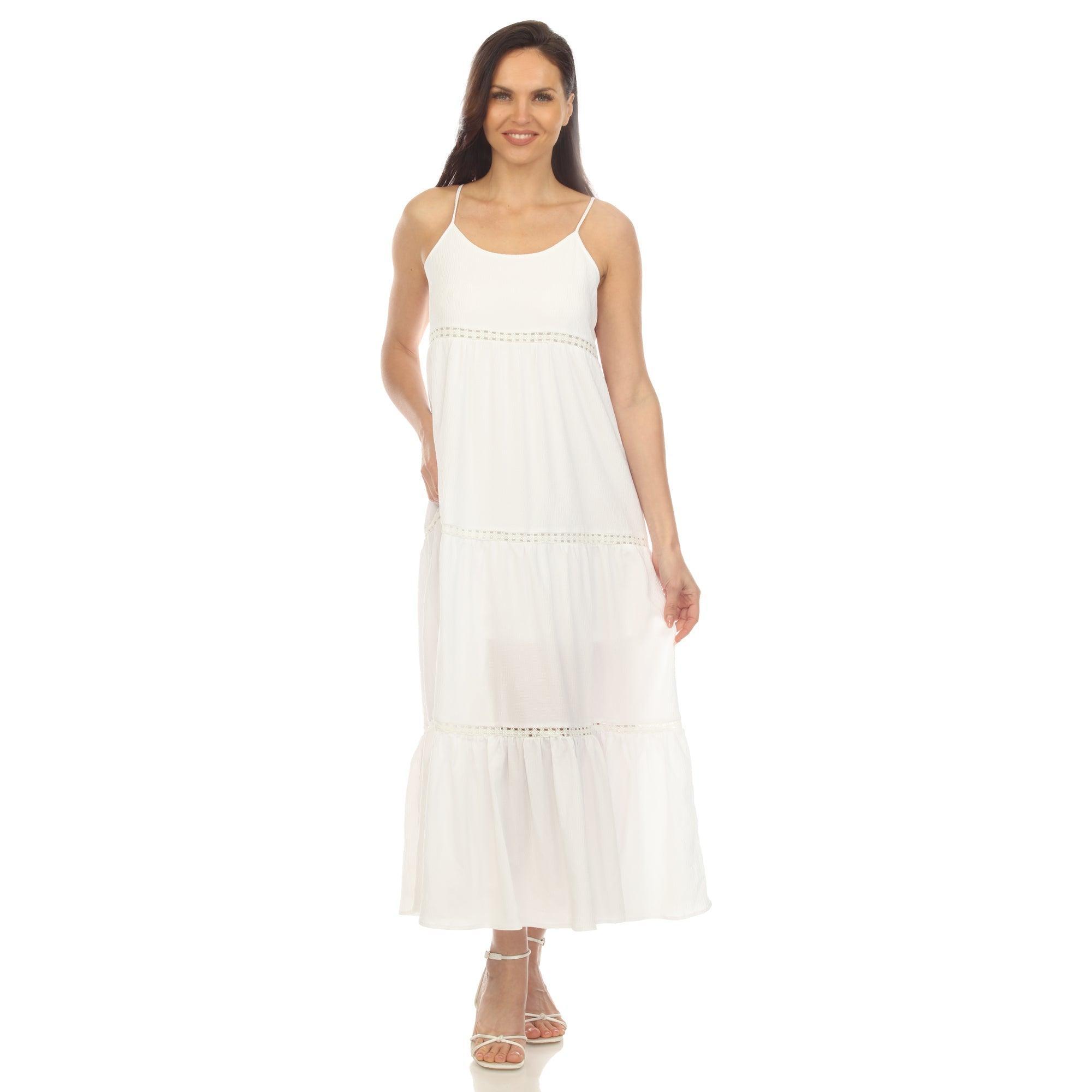 Women's Scoop Neck Tiered Maxi Dress Female Product Image