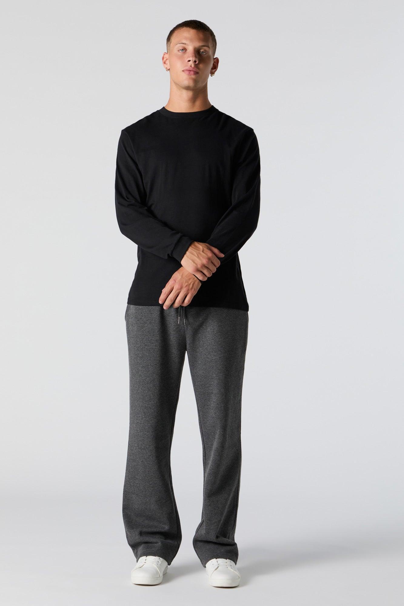 Solid Fleece Straight Leg Sweatpant Male Product Image