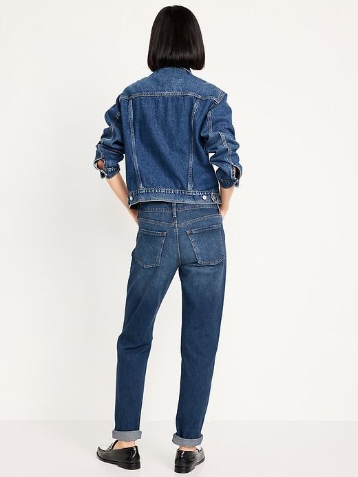 Mid-Rise Wow Boyfriend Straight Jeans Product Image