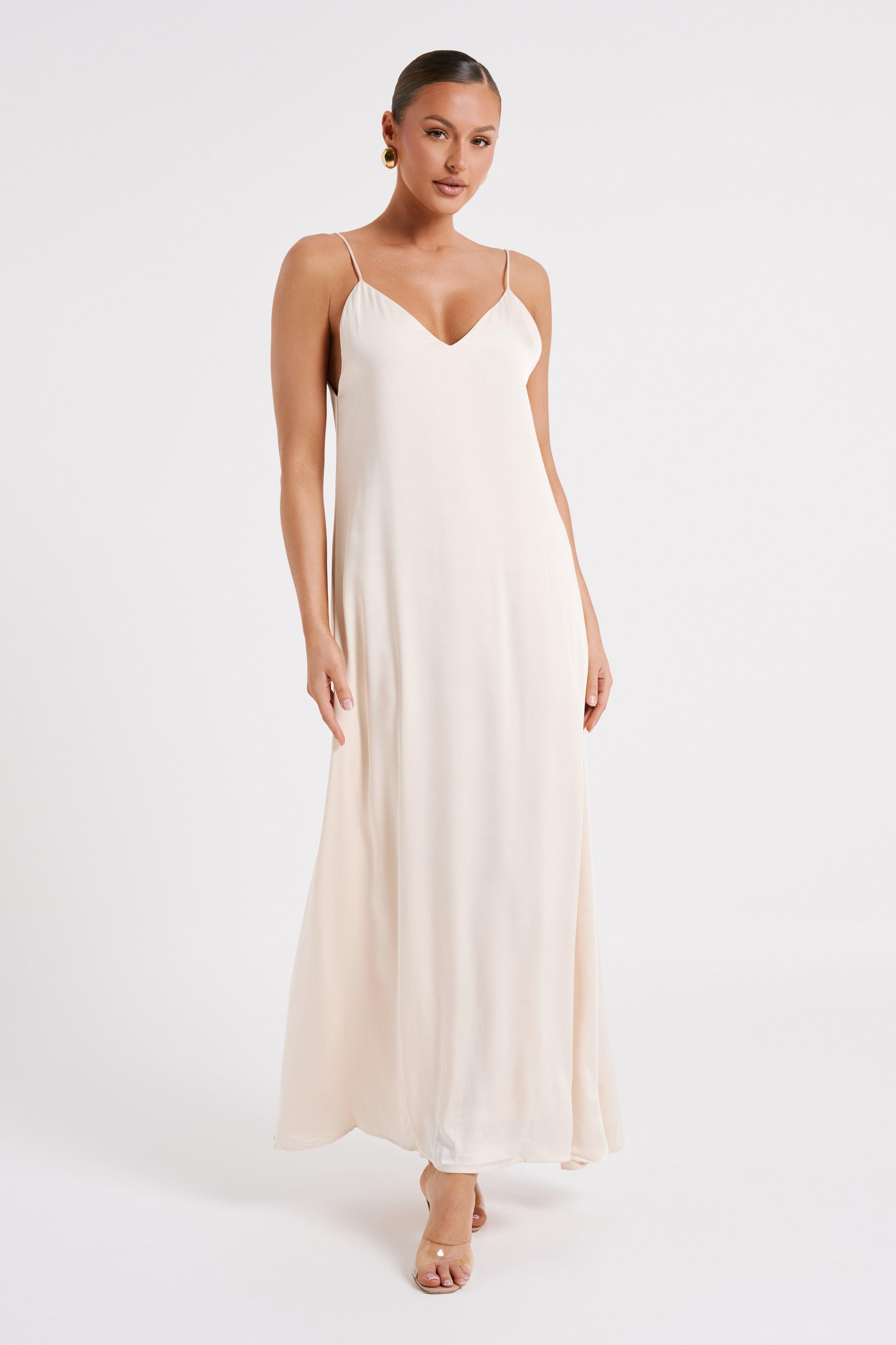 Beatrice Flowy Maxi Dress - Sand Product Image