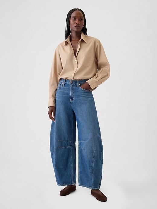 Mid Rise Horseshoe Jeans Product Image