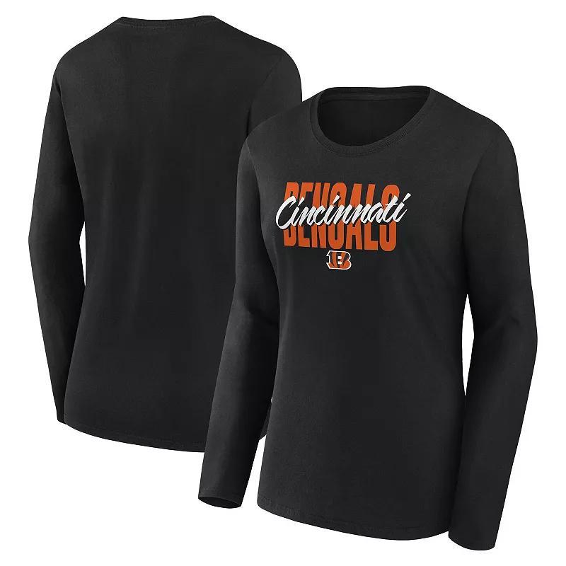 Womens Cincinnati Bengals Grip Long Sleeve T-Shirt Product Image