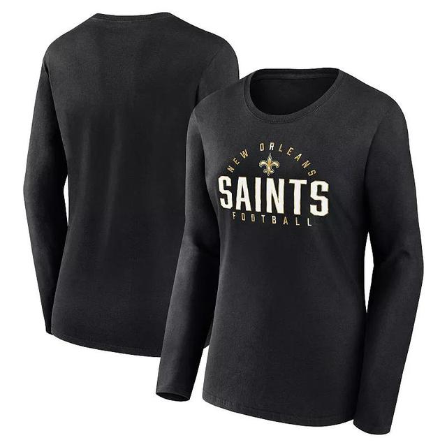 Womens Fanatics Branded New Orleans Saints Plus Size Foiled Play Long Sleeve T-Shirt Product Image