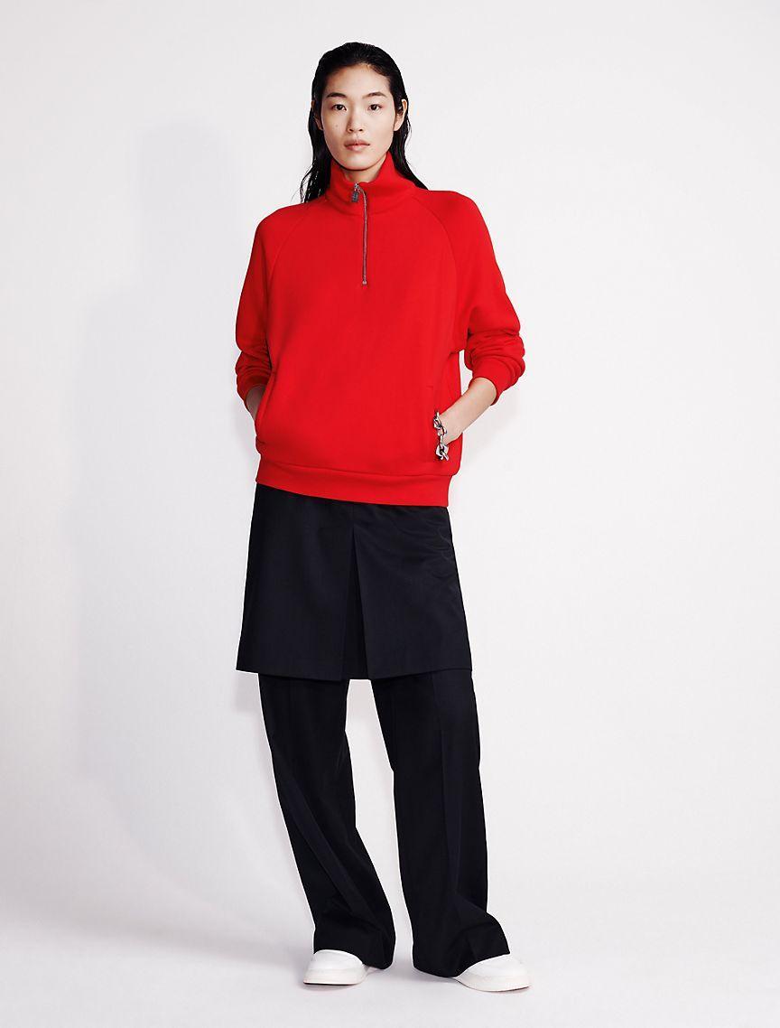 Terry Zip Polo Sweatshirt Product Image