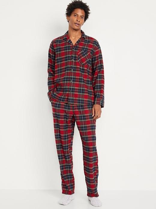 Flannel Pajama Set for Men Product Image