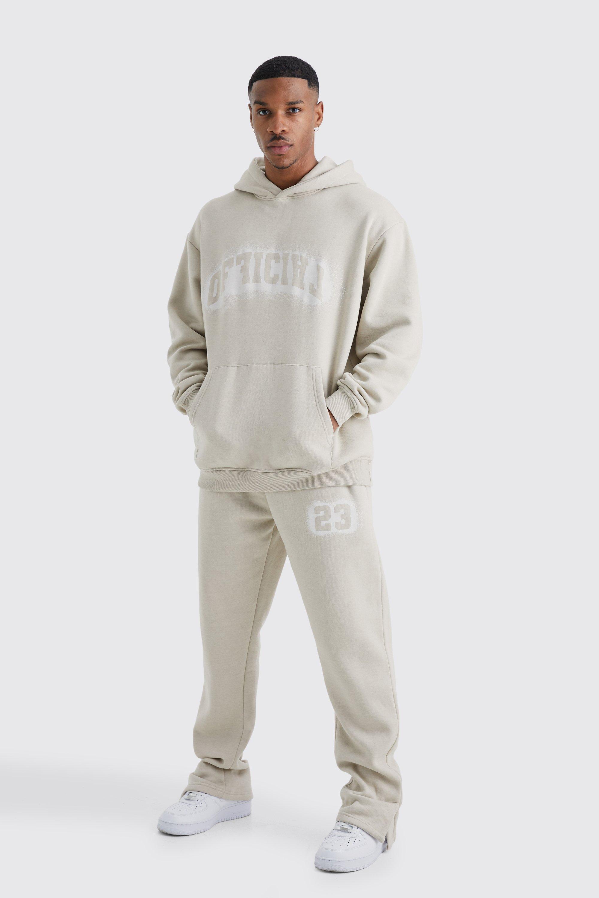 Oversized Official Spray Print Tracksuit | boohooMAN USA Product Image