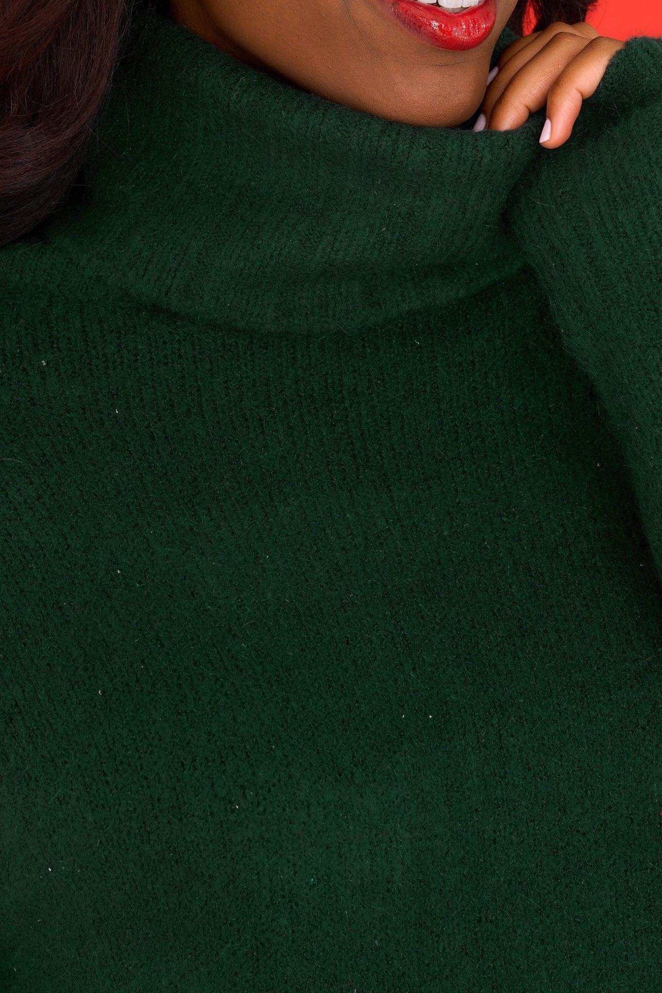 Fable Say Anything Hunter Green Sweater Product Image