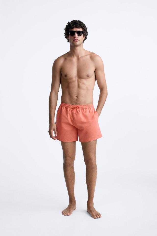 SEERSUCKER REGULAR SWIMMING TRUNKS Product Image