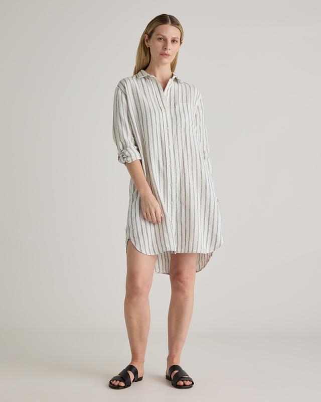 100% European Linen Shirt Dress Product Image