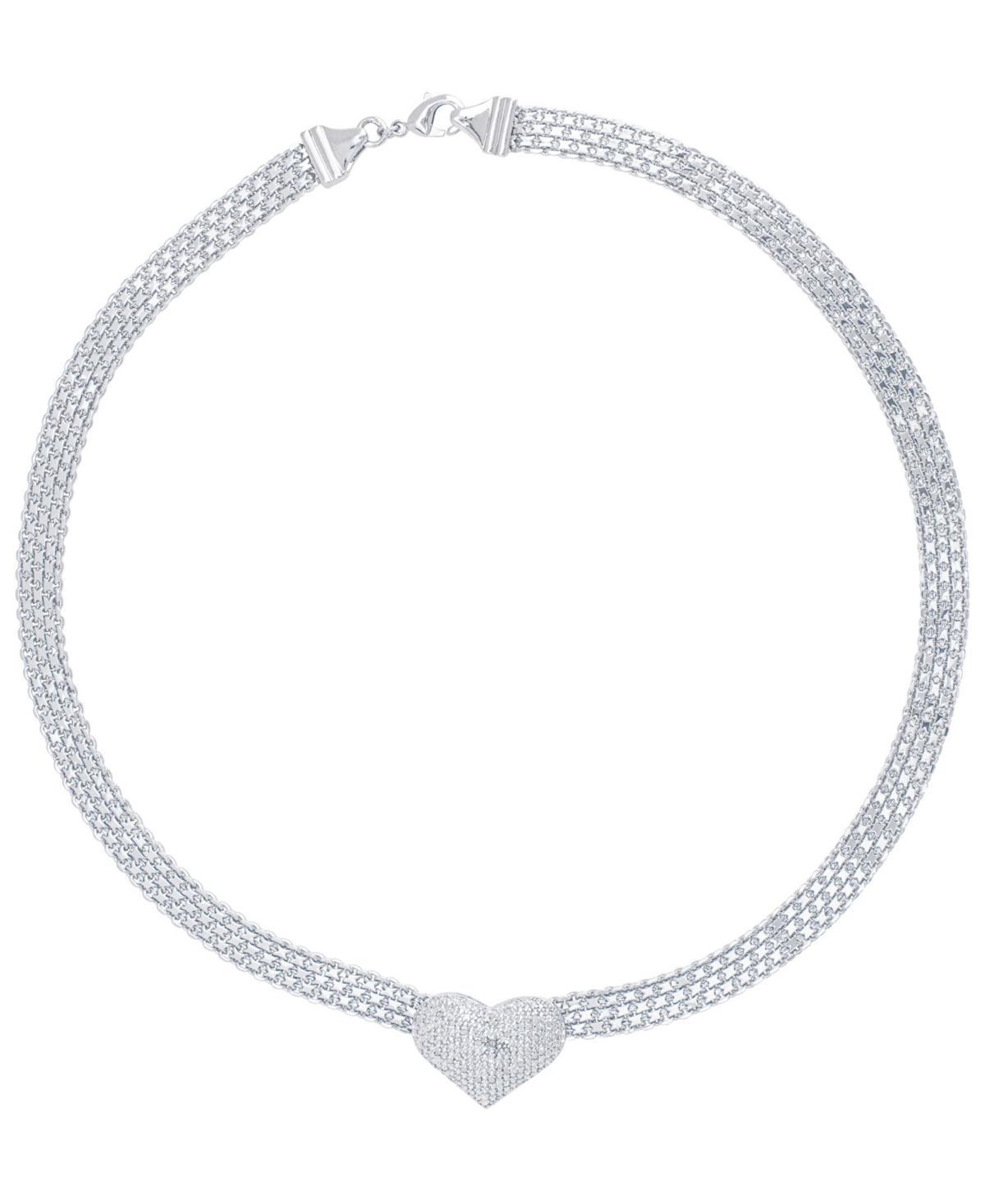 Macys Womens Diamond Accent Heart Necklace Product Image