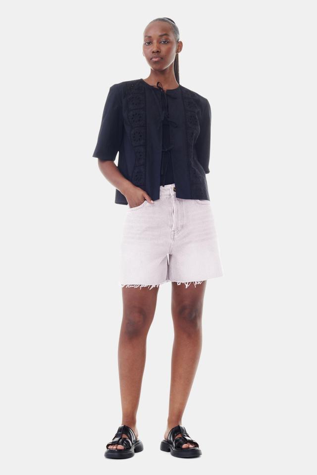 Light Pink Denim Shorts Product Image