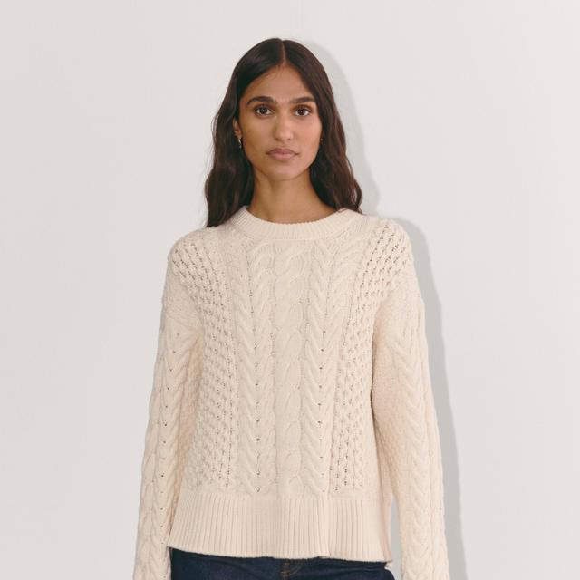 The Cable Sweater in Everyday Cotton Product Image