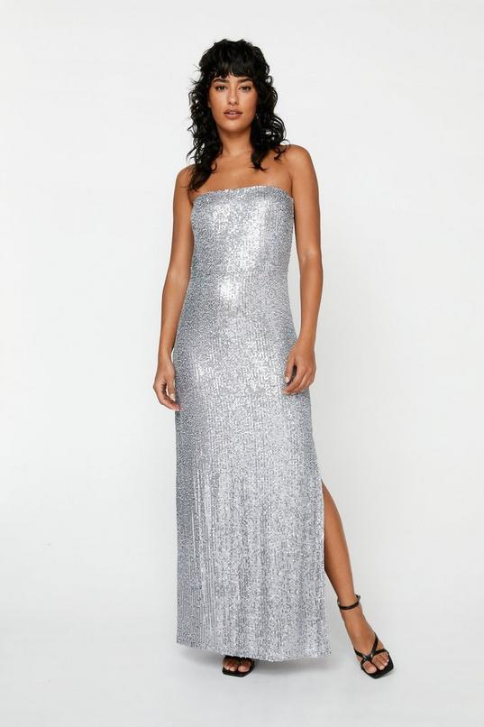 Sequin Bandeau Maxi Dress Product Image