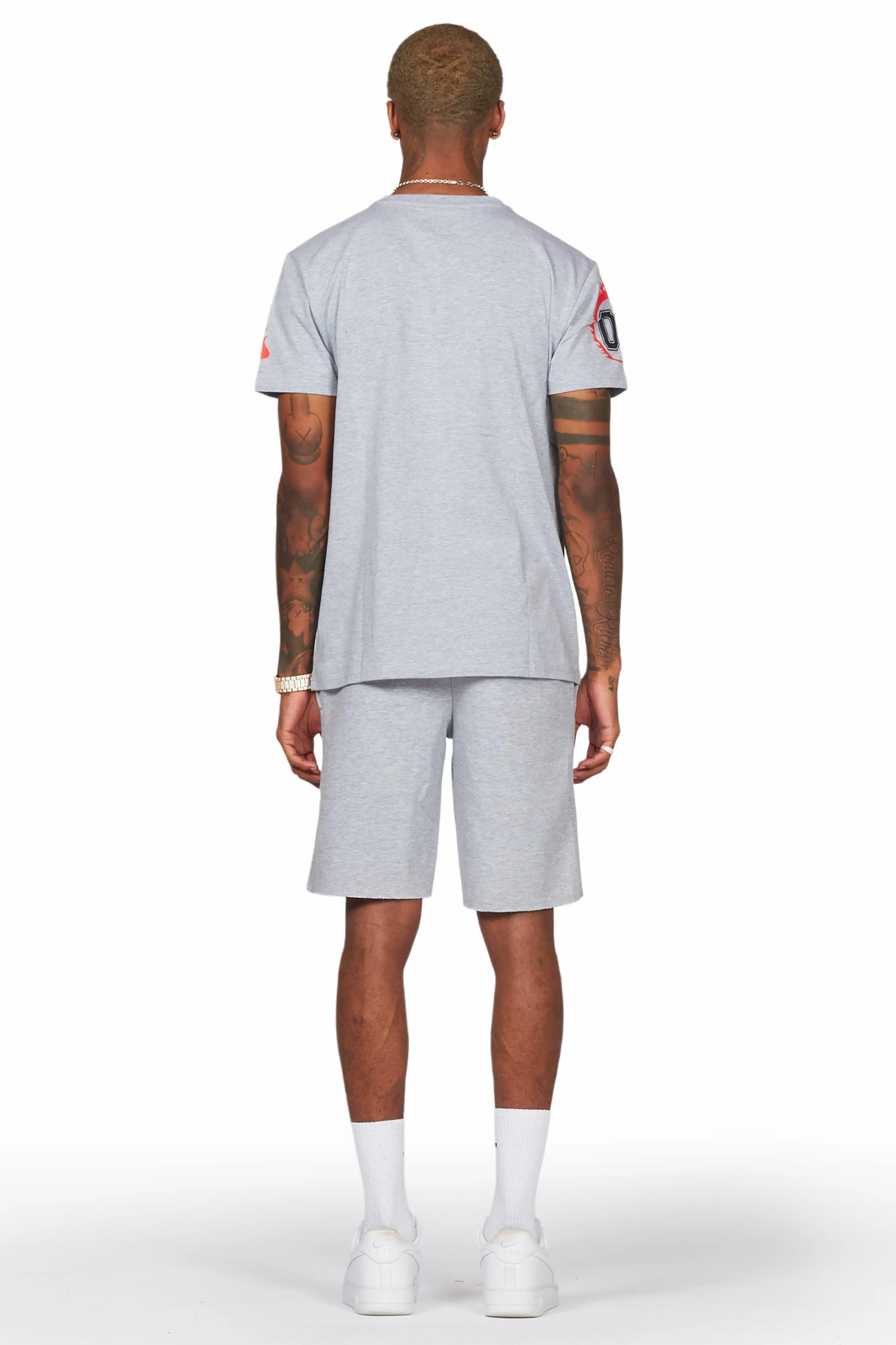 Basile Grey T-Shirt Short Set Male Product Image