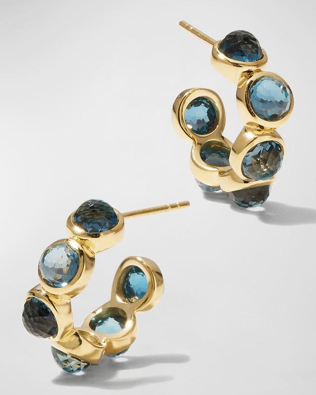 All-Stone Tiny Hoop Earrings in 18K Gold Product Image